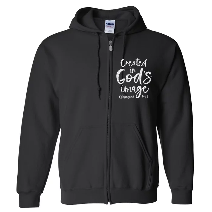 56 Year Old Christian Love Jesus And God 1968 56th Birthday Full Zip Hoodie