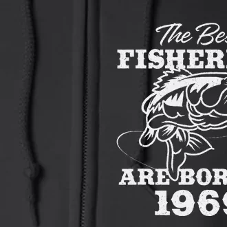 54 Year Old Fisherman Fishing 1969 54th Birthday Cute Full Zip Hoodie