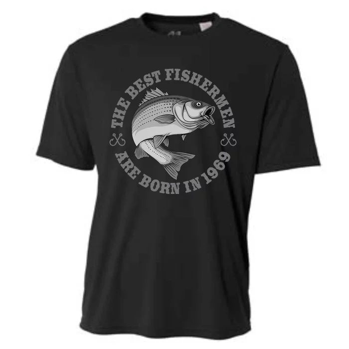 54 Year Old Fisherman Fishing 1969 54th Birthday Gift Cooling Performance Crew T-Shirt