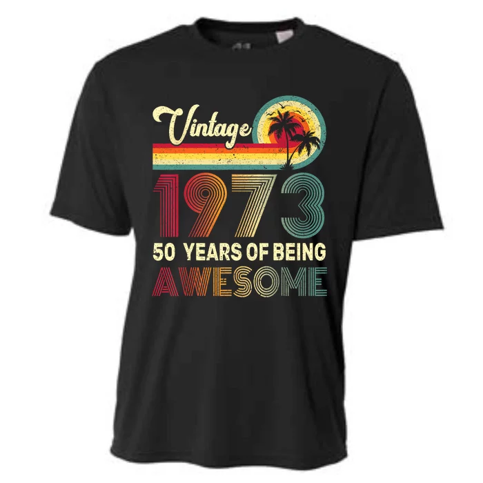 50 Years Old 1973 Vintage 50th Birthday Men Women Cooling Performance Crew T-Shirt