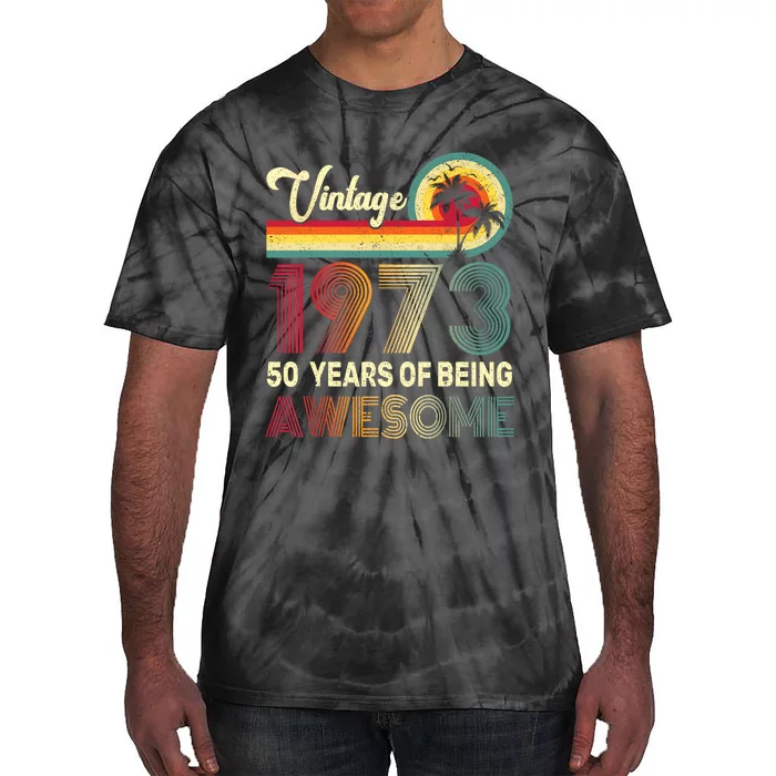 50 Years Old 1973 Vintage 50th Birthday Men Women Tie-Dye T-Shirt