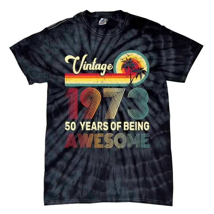 50 Years Old 1973 Vintage 50th Birthday Men Women Tie-Dye T-Shirt