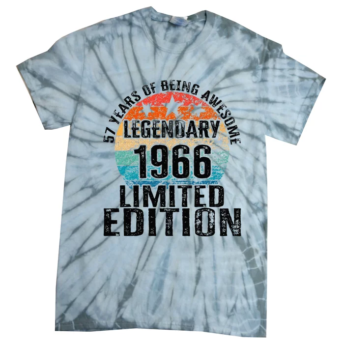 57 Years Of Being Awesome Vintage 1966 Limited Edition Tie-Dye T-Shirt