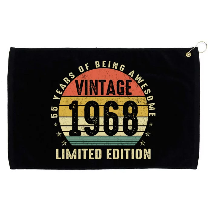 55 Years Of Being Awesome Vintage 1968 Limited Edition Grommeted Golf Towel