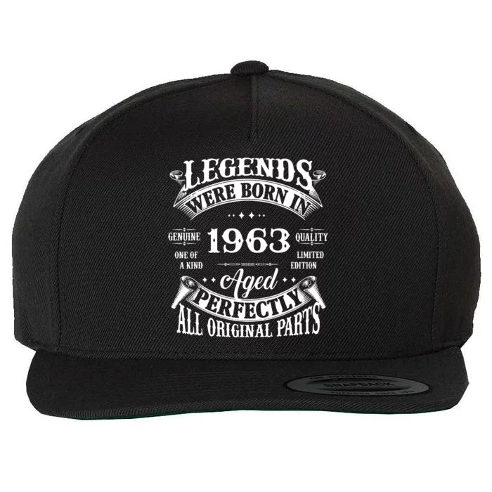 59 Years Old Awesome Since November 1963 59th Birthday Gift Wool Snapback Cap