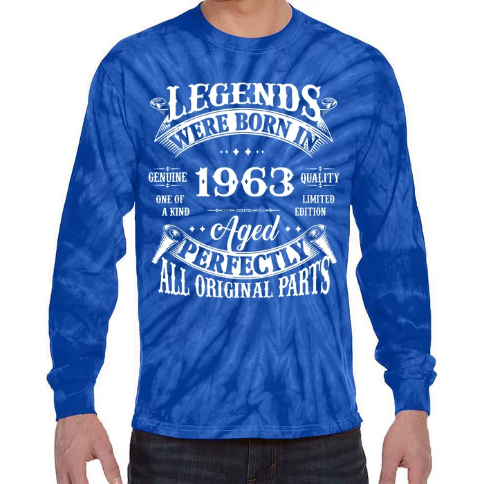 59 Years Old Awesome Since November 1963 59th Birthday Gift Tie-Dye Long Sleeve Shirt