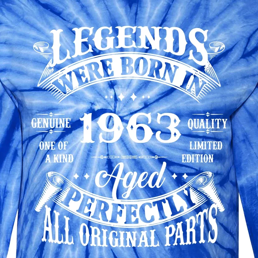 59 Years Old Awesome Since November 1963 59th Birthday Gift Tie-Dye Long Sleeve Shirt