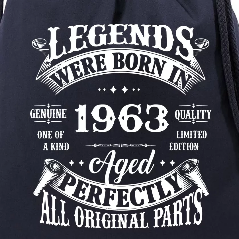 59 Years Old Awesome Since November 1963 59th Birthday Gift Drawstring Bag