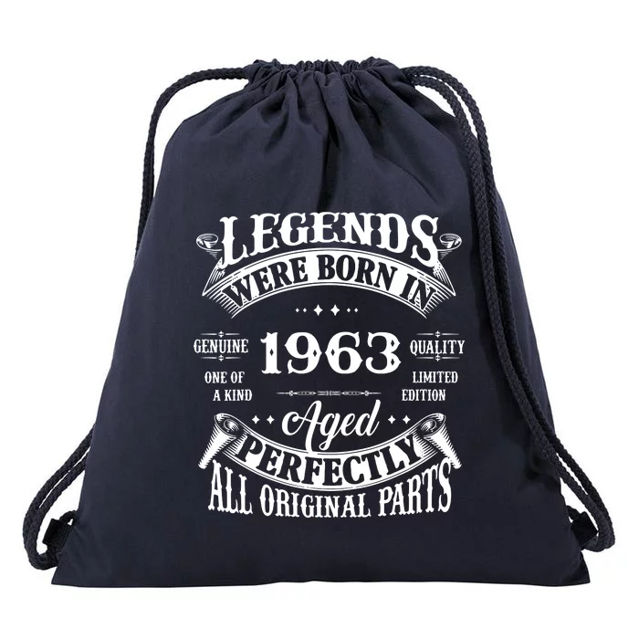 59 Years Old Awesome Since November 1963 59th Birthday Gift Drawstring Bag