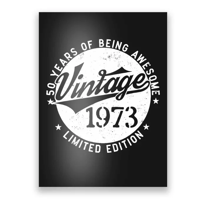 50 Year Old Gifts Vintage 1973 Limited Edition 50th Birthday Poster