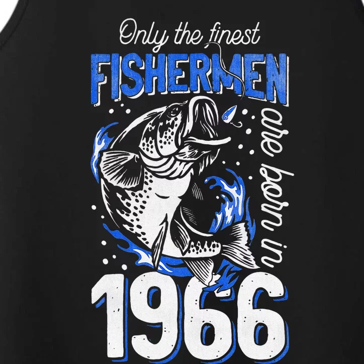 55 Years Old Fishing Fisherman 1966 55th Birthday Performance Tank