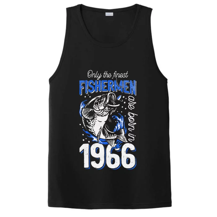 55 Years Old Fishing Fisherman 1966 55th Birthday Performance Tank