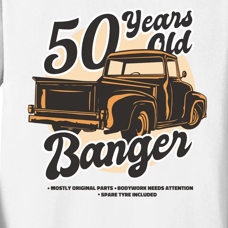 50 Years Old Banger Funny Birthday Kids Long Sleeve Shirt