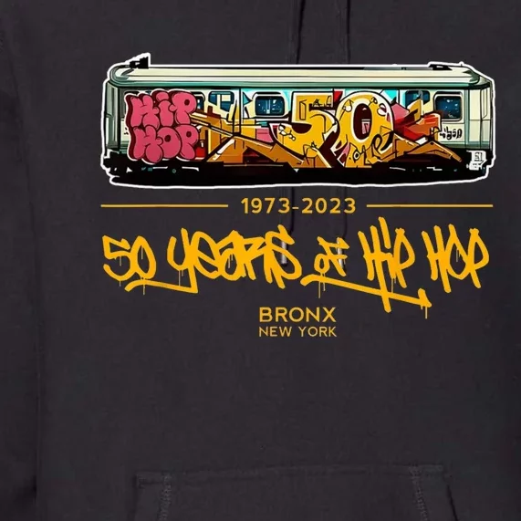 50 Years Of Hip Hop 50th Anniversary Retro Graffiti Premium Hoodie