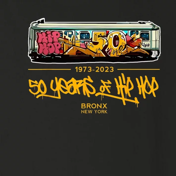 50 Years Of Hip Hop 50th Anniversary Retro Graffiti Toddler Long Sleeve Shirt