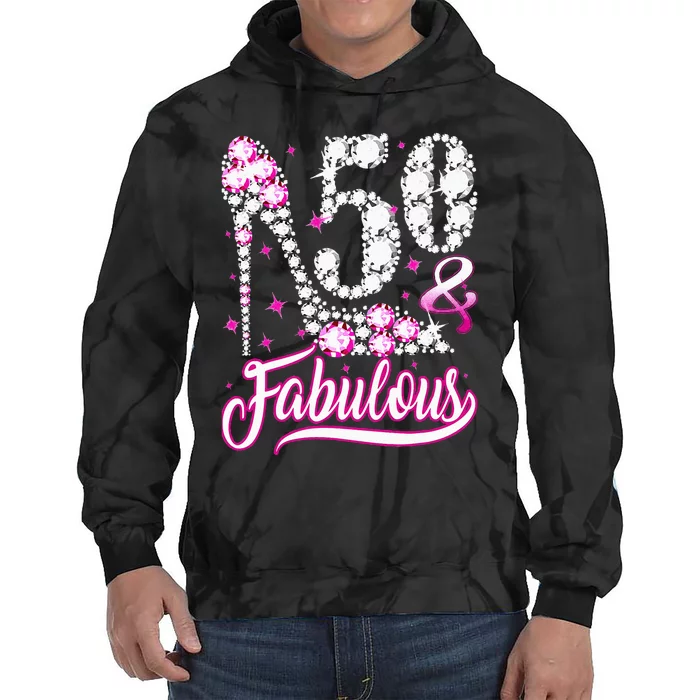 50 Years Old Gifts 50 & Fabulous 50th Birthday Pink Diamond Tie Dye Hoodie