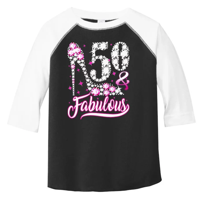 50 Years Old Gifts 50 & Fabulous 50th Birthday Pink Diamond Toddler Fine Jersey T-Shirt