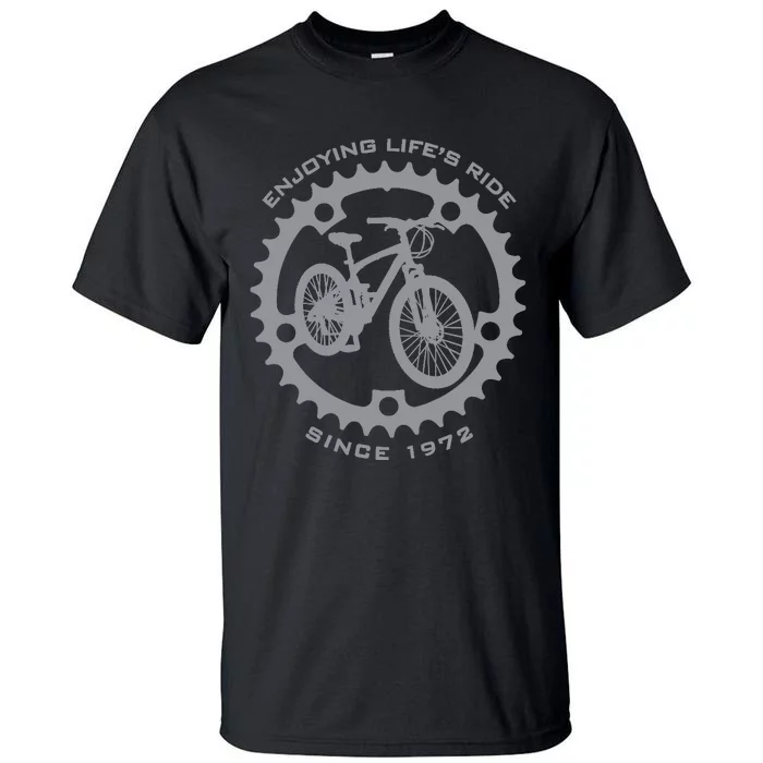 50 Year Old Mountain Biker Biking Cycling 1972 50th Birthday Tall T-Shirt