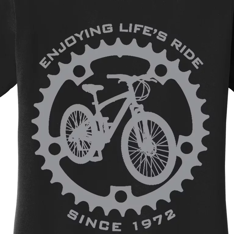 50 Year Old Mountain Biker Biking Cycling 1972 50th Birthday Women's T-Shirt