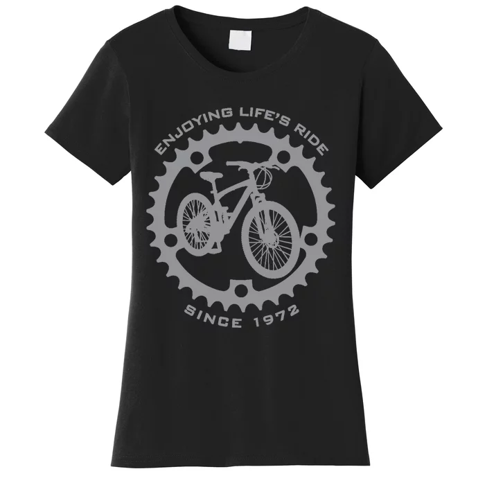 50 Year Old Mountain Biker Biking Cycling 1972 50th Birthday Women's T-Shirt