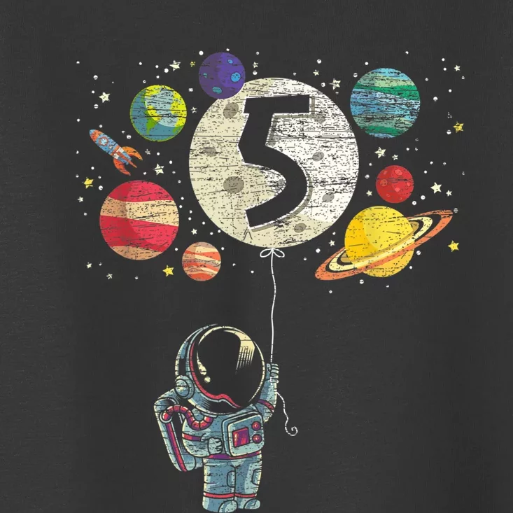 5 Years Old Birthday Boy Gifts Astronaut 5th Birthday Toddler T-Shirt