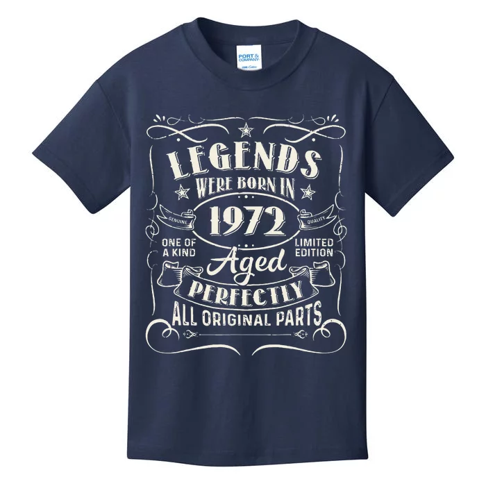 51 Years Old Gifts Legends Were Born In 1972 51st Birthday Kids T-Shirt