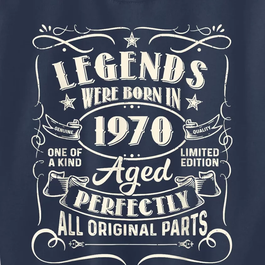 53 Years Old Gifts Legends Were Born In 1970 53rd Birthday Kids Sweatshirt