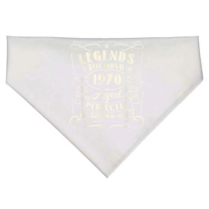 53 Years Old Gifts Legends Were Born In 1970 53rd Birthday USA-Made Doggie Bandana