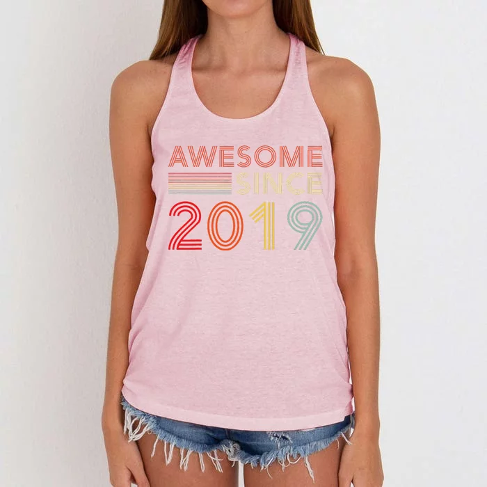 5 Year Old Bday Decorations Son Boy 5yr 2019 10th Birthday Women's Knotted Racerback Tank