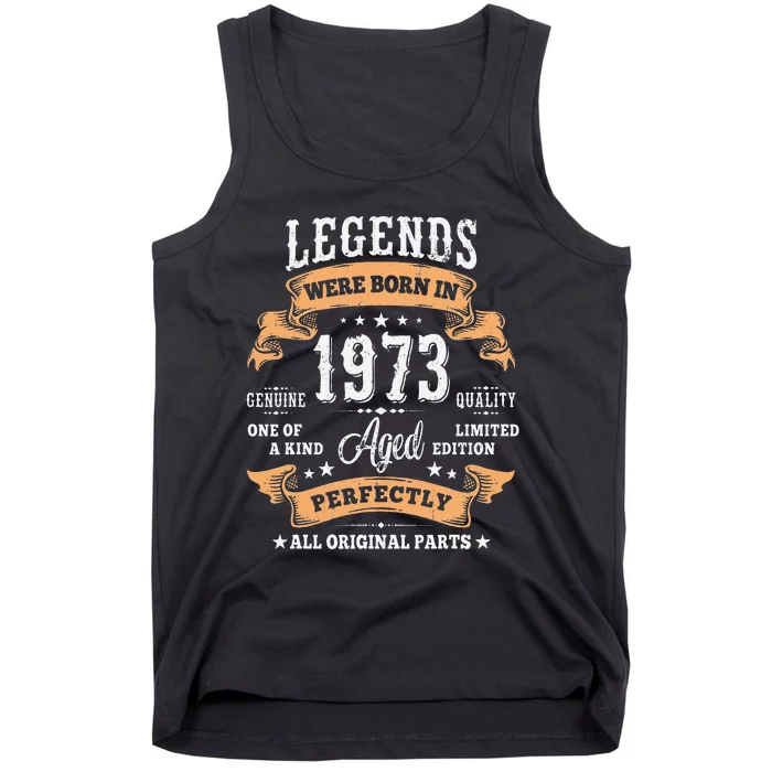 50 Years Old Gifts For Women Vintage 1973 50th Birthday Tank Top