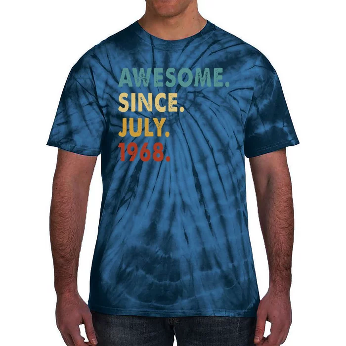 55 Year Old Awesome Since July 1968 55th Birthday Gift Tie-Dye T-Shirt