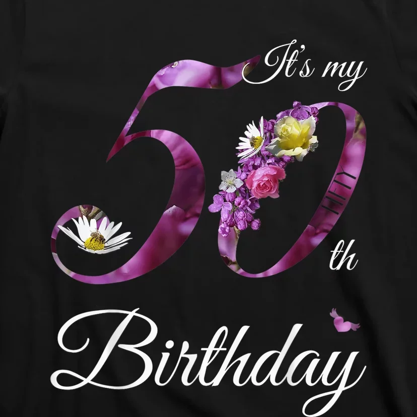 50 Year Old Shirt Floral 1973 It's My 50th Birthday Gift T-Shirt