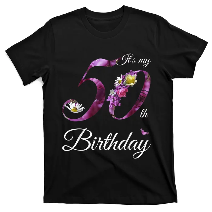 50 Year Old Shirt Floral 1973 It's My 50th Birthday Gift T-Shirt