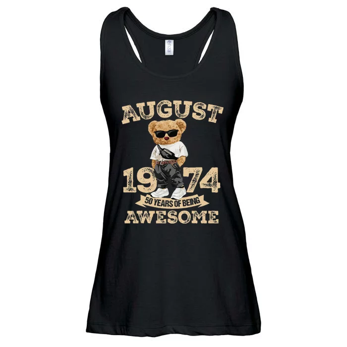 50 Year Of Being Awesome August 1974 Cool 50th Birthday Gift Ladies Essential Flowy Tank