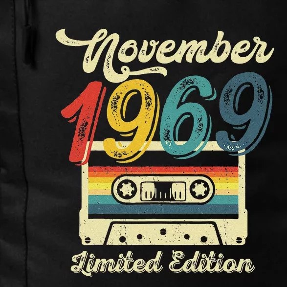 53 Years Old Gift Retro November 1969 Cassette 53rd Birthday Daily Commute Backpack