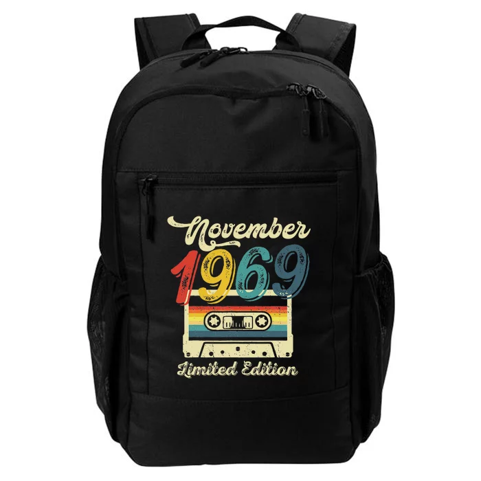 53 Years Old Gift Retro November 1969 Cassette 53rd Birthday Daily Commute Backpack