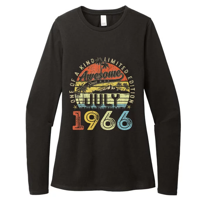 57 Year Old Awesome Since July 1966 57th Birthday Womens CVC Long Sleeve Shirt