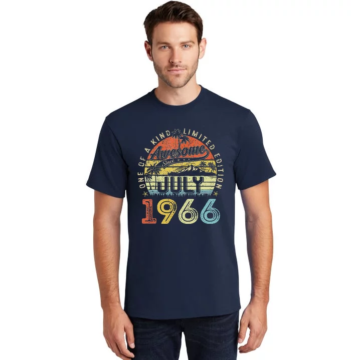 57 Year Old Awesome Since July 1966 57th Birthday Tall T-Shirt