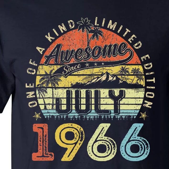 57 Year Old Awesome Since July 1966 57th Birthday Tall T-Shirt