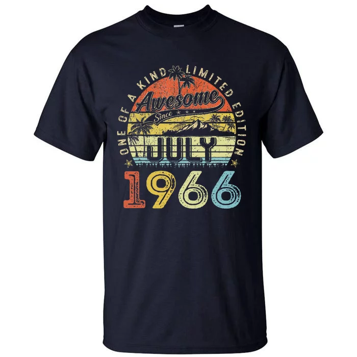 57 Year Old Awesome Since July 1966 57th Birthday Tall T-Shirt