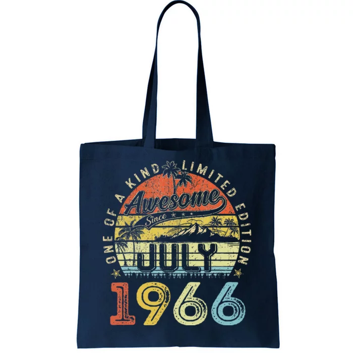 57 Year Old Awesome Since July 1966 57th Birthday Tote Bag