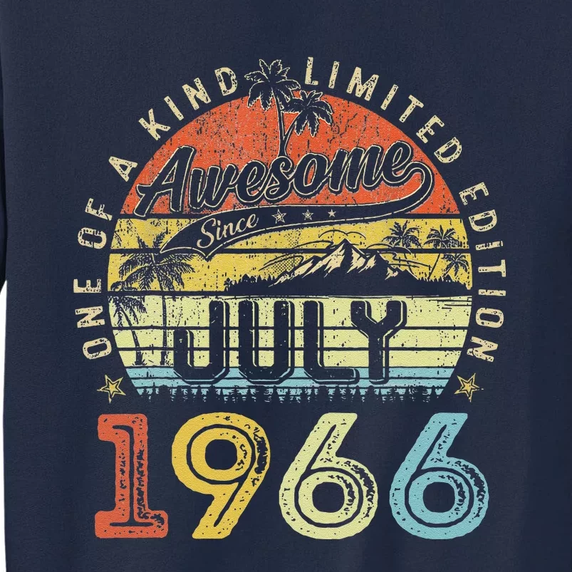 57 Year Old Awesome Since July 1966 57th Birthday Tall Sweatshirt