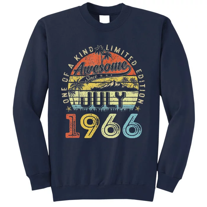 57 Year Old Awesome Since July 1966 57th Birthday Tall Sweatshirt