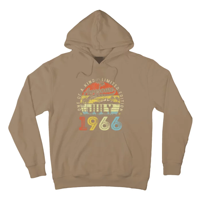 57 Year Old Awesome Since July 1966 57th Birthday Hoodie