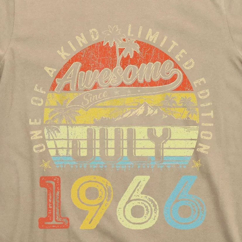 57 Year Old Awesome Since July 1966 57th Birthday T-Shirt