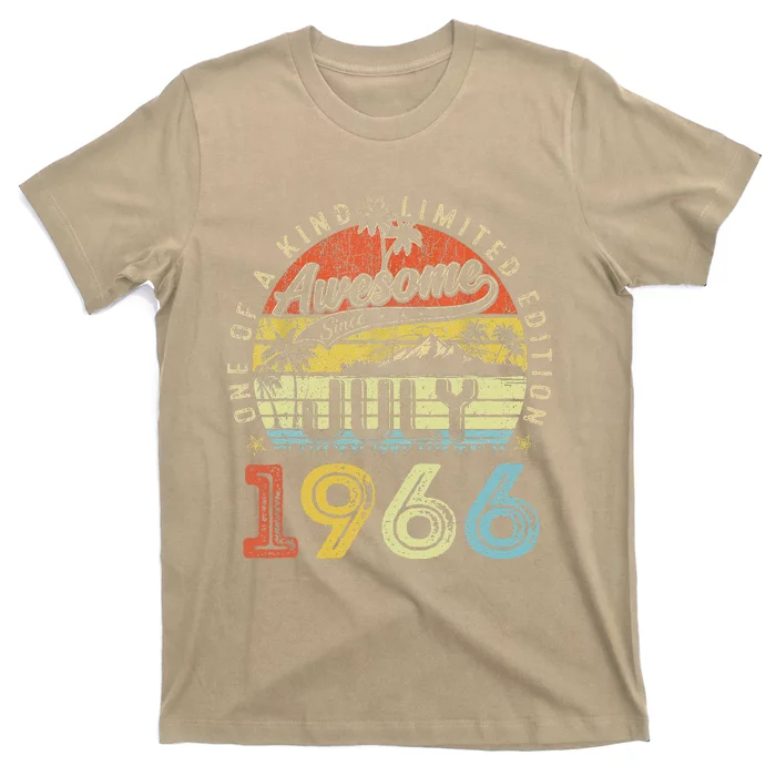 57 Year Old Awesome Since July 1966 57th Birthday T-Shirt