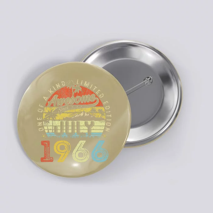 57 Year Old Awesome Since July 1966 57th Birthday Button