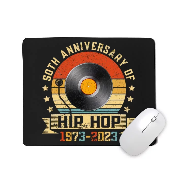 50 Years Of Hip Hop 50th Anniversary Retro Graffiti Mousepad