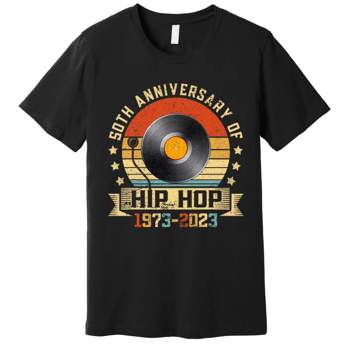 50 Years Of Hip Hop 50th Anniversary Retro Graffiti Premium T-Shirt