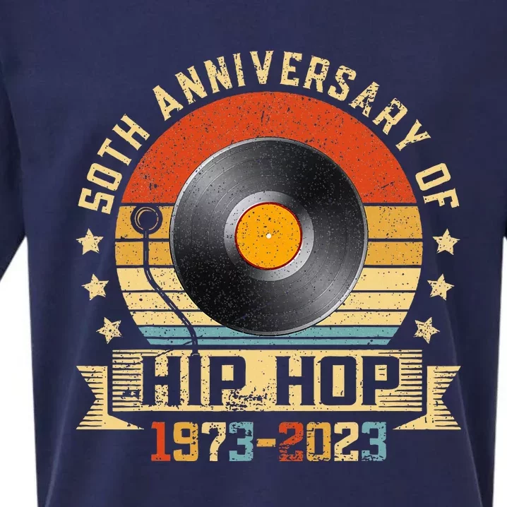 50 Years Of Hip Hop 50th Anniversary Retro Graffiti Sueded Cloud Jersey T-Shirt